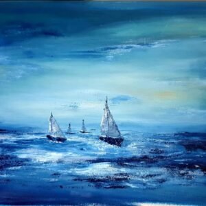 Commission Painting - Riding the Waves